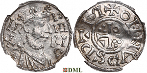 Денарий, Германия, Бавария, Heinrich II (1002-1024), м.д. Regensburg, монетарий ANNO, Hahn 1976, 29a1