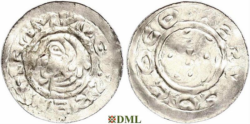 Денарий, Германия, Саксония, Udo I (1034-1057), м.д. Stade, Dbg. 1610
