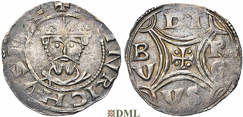 Денарий, Германия, Нижняя Лотарингия, Heinrich III (1046-1056), м.д. Duisburg, Dbg. 317