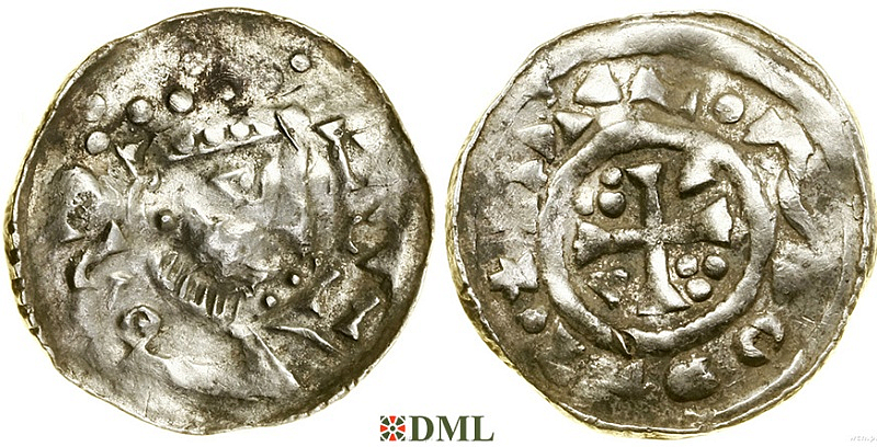 Денарий, Германия, Бавария, Heinrich III (1039-1056), м.д. Regensburg, Hahn 1976, 43A