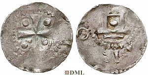 Денарий, Германия, Франкония, Heinrich II (1002-1024), м.д. Worms, Dbg. 845