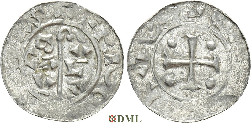 Денарий, Германия, Нижняя Лотарингия, B. Bernold (1040-1054), м.д. Groningen, Ilisch 2000 18.3