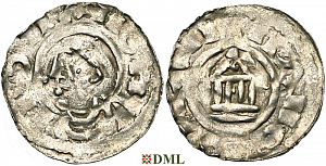 Денарий, Германия, Швабия, Werner II (1065-1077), м.д. Strassburg, Dbg. 1797