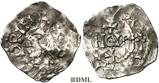 Денарий, Германия, Нижняя Лотарингия, Heinrich III (1046-1056), м.д. Ciney, Ilisch 2014, 29.3