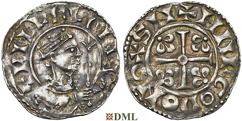 Денарий, Англия, William I (1066-1087), м.д. Oxford, монетарий Heregod, North 847