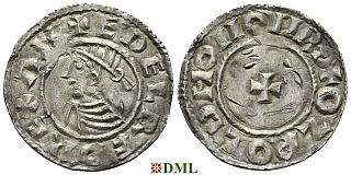 Денарий, Англия, Æthelred II (978-1016), м.д. Norwich, монетарий Oswald, North 777