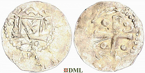 Денарий, Германия, Саксония, Bardo (1031-1051), м.д. Erfurt, Dbg. 878