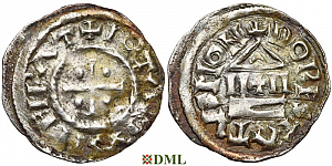 Денарий, Каролинги, Lothaire I (817-855), м.д. Dorestad, Depeyrot 419