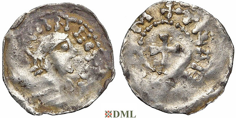 Денарий, Германия, Нижняя Лотарингия, Anonymous bishop, м.д. Maastricht, Ilisch 2014, 39.7