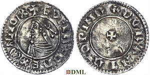 Денарий, Англия, Æthelred II (978-1016), м.д. Worcester, монетарий Durand, North 773