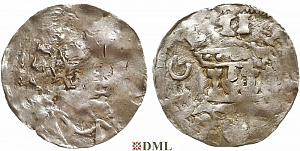 Денарий, Германия, Швабия, Heinrich II (1002-1024), м.д. Strassburg, Dbg. 916