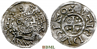 Денарий, Германия, Бавария, Heinrich II (1002-1024), м.д. Regensburg, монетарий IZO, Hahn 1976, 29c2