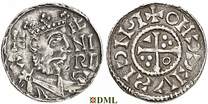 Денарий, Германия, Бавария, Heinrich II (1002-1024), м.д. Regensburg, монетарий ECCHO, Hahn 1976, 29b3