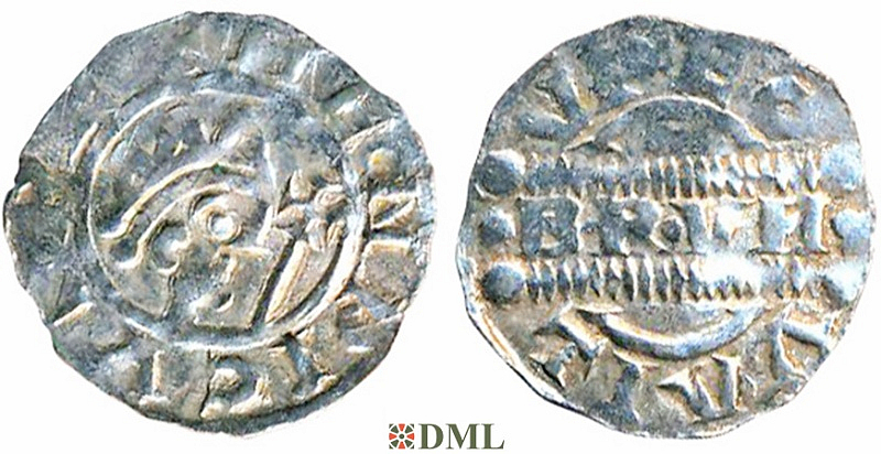 Денарий, Германия, Нижняя Лотарингия, Bruno III (1050-1057), м.д. Leeuwarden, Ilisch 2000, 21.14