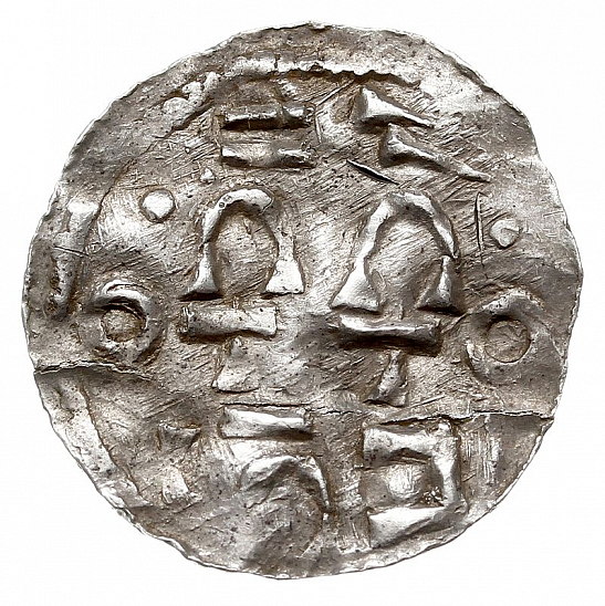 Денарий, Германия, Швабия, Otto I - Otto III (973-1002), м.д. Esslingen, Dbg. 1271
