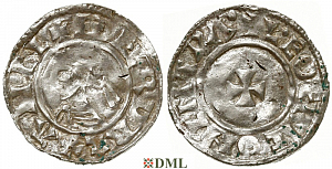 Денарий, Англия, Æthelred II (978-1016), м.д. Canterbury, монетарий Leofric, North 777