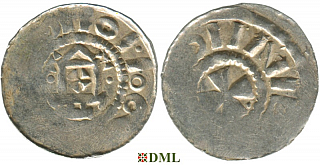 Денарий, Германия, Саксония, Anonymous bishop, м.д. Magdeburg, Dbg. 1330