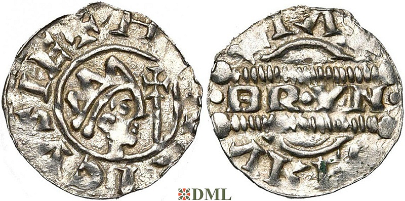 Денарий, Германия, Нижняя Лотарингия, Bruno III (1050-1057), м.д. Leeuwarden, Ilisch 2000, 21.14