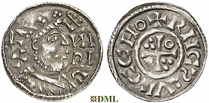 Денарий, Германия, Бавария, Heinrich II (1002-1024), м.д. Regensburg, монетарий ECCHO, Hahn 1976, 29b2
