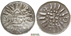 Денарий, Германия, Саксония, Anonymous bishop, Sachesnpfennig, Kilger 2000, KN 1