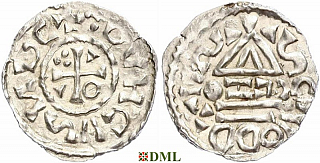 Денарий, Германия, Бавария, Heinrich II (1002-1024), м.д. Salzburg, монетарий CEZO, Hahn 1976, 89a2