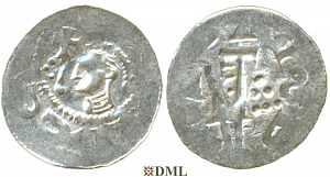 Денарий, Германия, Саксония, Adalbert (1043-1072), м.д. Bremen, Dbg. 1777