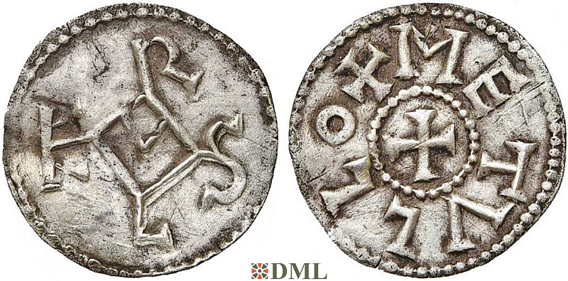 Обол, Каролинги, Charlemagne (768-814) ou Charles le Chauve (840-877), м.д. Melle