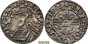 Денарий, Англия, Harthaknut (1035-1042), м.д. Bristol, монетарий Æthestan, North 799