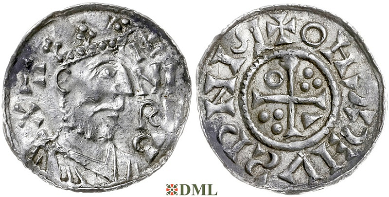 Денарий, Германия, Бавария, Heinrich II (1002-1024), м.д. Regensburg, монетарий ECCHO, Hahn 1976, 29b3.3