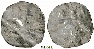 Денарий, Германия, Франкония, Bruno (1034-1045), м.д. Wurzburg, Dbg. 864
