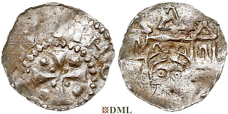Денарий, Германия, Верхняя Лотарингия, Poppo (1016-1047), м.д. Trier, Dbg. 468