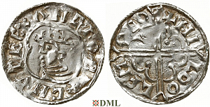 Денарий, Англия, Cnut (1016-1035), м.д. York, монетарий Hildulfr, North 781