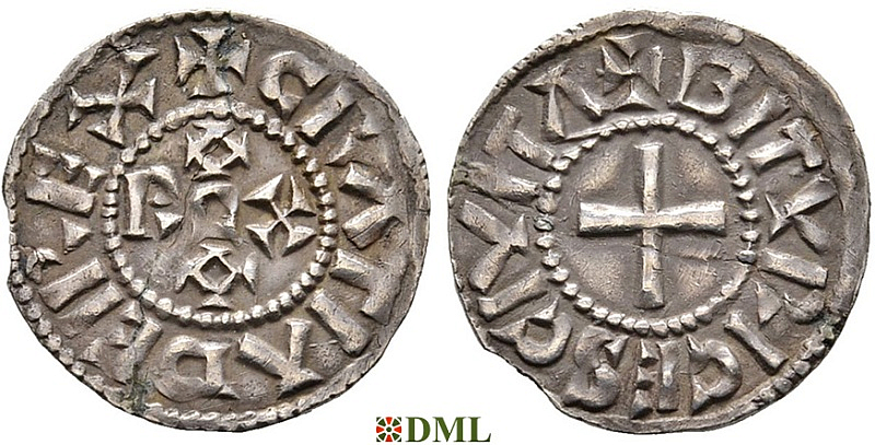 Денье, Каролинги, Eudes (Odo) (887-898), м.д. Bourges, Depeyrot 202