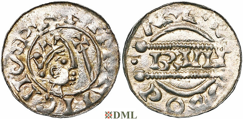 Денарий, Германия, Нижняя Лотарингия, Bruno III (1050-1057), м.д. Dokkum, Ilisch 2000, 21.19