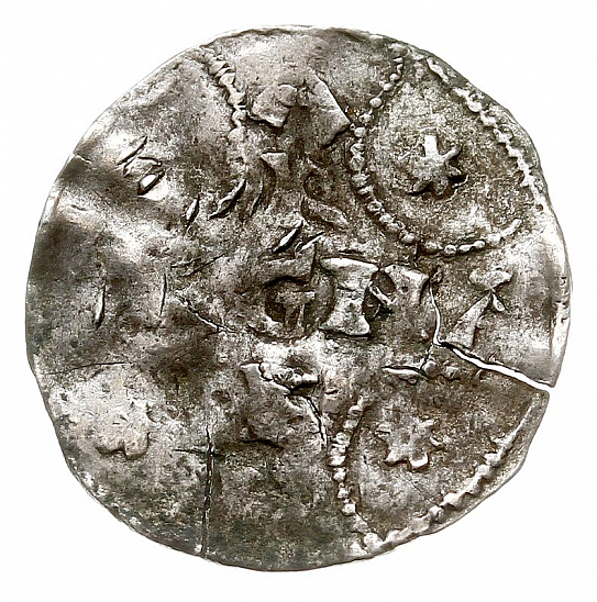Денарий, Германия, Швабия, Heinrich II (1002-1024), м.д. Strassburg, Dbg. 915