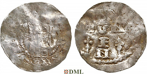 Денарий, Германия, Швабия, Heinrich II (1002-1024), м.д. Strassburg, Dbg. 918