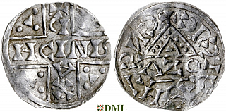 Денарий, Германия, Бавария, Heinrich V (1018-1023), м.д. Regensburg, монетарий AZO, Hahn 1976, 31b1.1