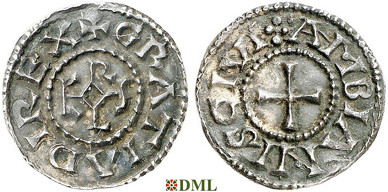 Денье, Каролинги, Charles II (843-877), м.д. Amiens