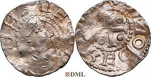Денарий, Германия, Саксония, Heinrich II (1002-1024), м.д. Dortmund, Dbg. 749