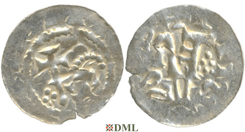 Денарий, Германия, Саксония, Adalbert (1043-1072), м.д. Bremen, Dbg. 1777