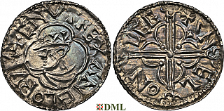 Денарий, Англия, Cnut  (1016-1035), м.д. Leicester, монетарий Snel, North 781