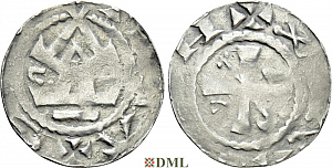 Денарий, Германия, Саксония, Anonymous bishop, м.д. Magdeburg, Dbg 1775