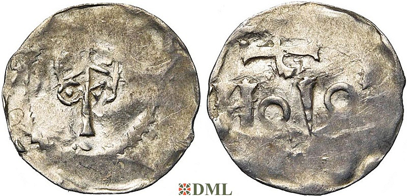 Денарий, Германия, Нижняя Лотарингия, Anonymous bishop, м.д. Tiel, Ilisch 2000, 5.8