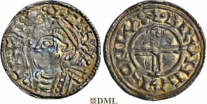 Денарий, Англия, Cnut (1016-1035), м.д. London, монетарий Brungar, North 790