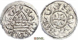 Денарий, Германия, Бавария, Heinrich II (1002-1024), м.д. Salzburg, монетарий CEZO, Hahn 1976, 89a2