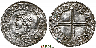 Денарий, Англия, Æthelred II (978-1016), м.д. Barnstaple, монетарий Birhsige, North 774