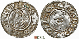 Денарий, Англия, Æthelred II (978-1016), м.д. Exeter, монетарий Byrhstan, North 777