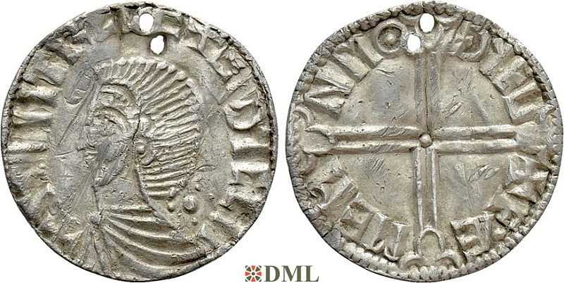 Денарий, Ирландия, Sihtric III (995-1036), м.д. Dublin, монетарий  Faeremin