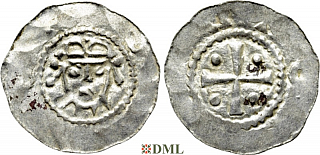 Денарий, Германия, Нижняя Лотарингия, Hermann (1059-1074), м.д. Jever, Dbg. 595-597