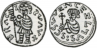 Денарий, Чехия, Богемия, Břetislav I (1034-1055), Šmerda 1996, 149a